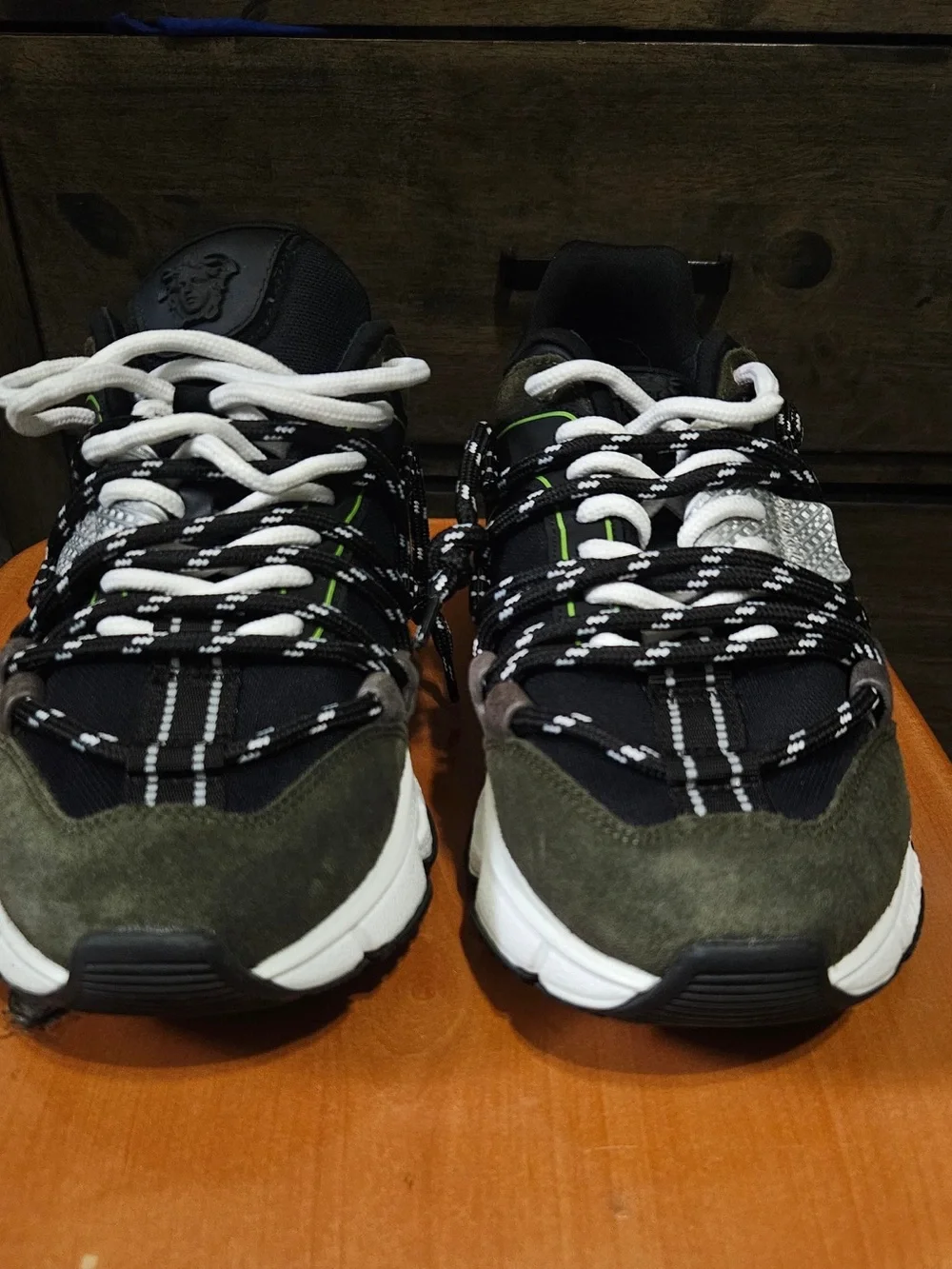 Versace Greca Sneakers Olive Green Black